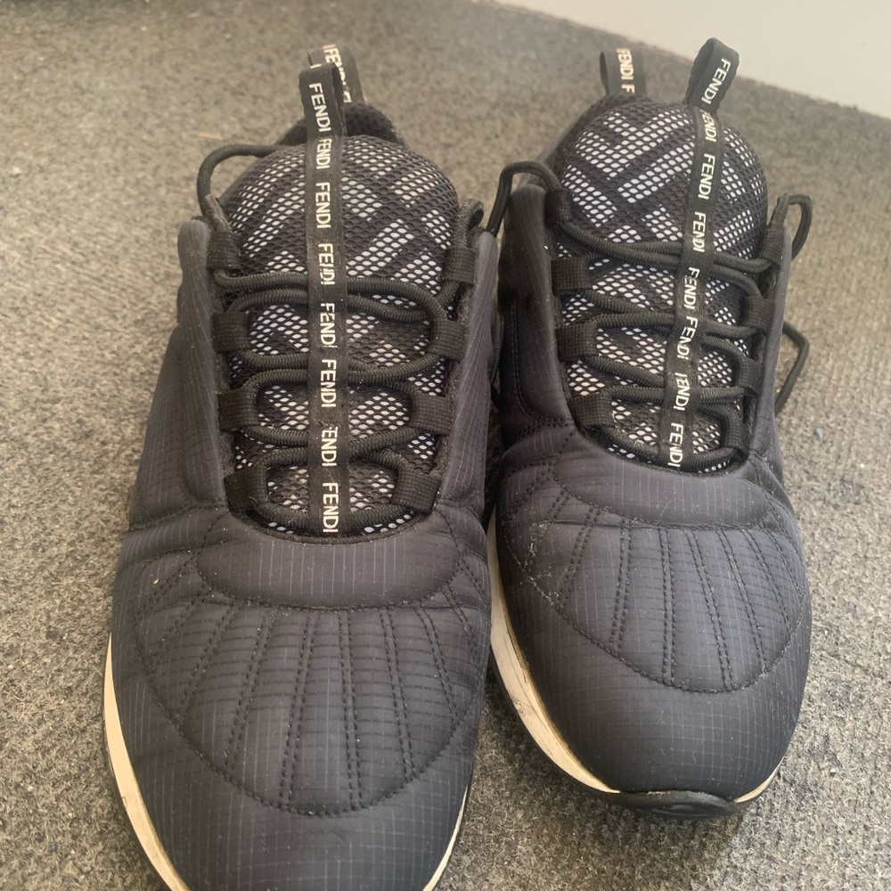 Fendi Black Quilted Sneakers